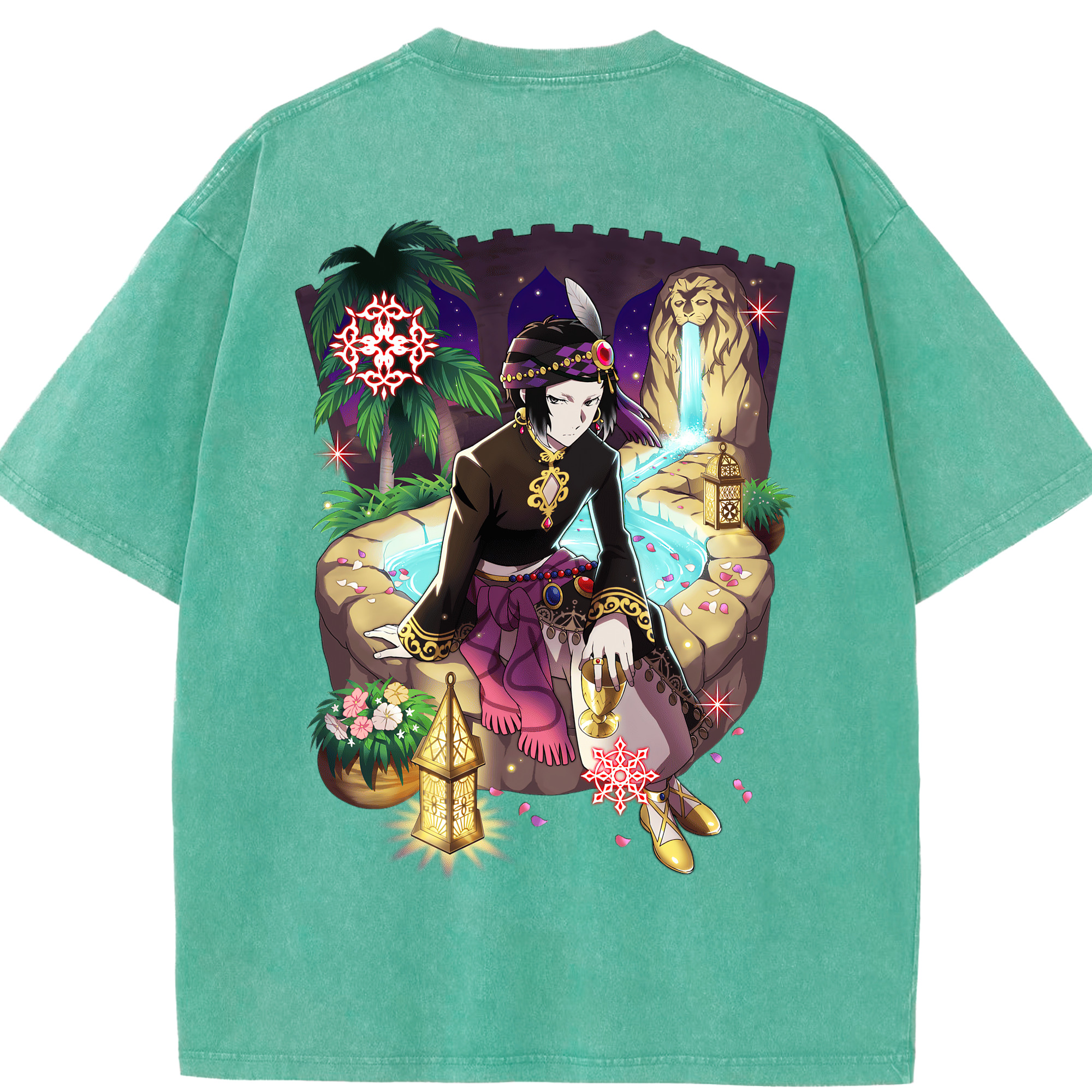 （画像用） 文豪ストレイドッグス Bungo Stray Dogs 綿100% ヴィンテージ風 半袖Tシャツ（背面プリント）
